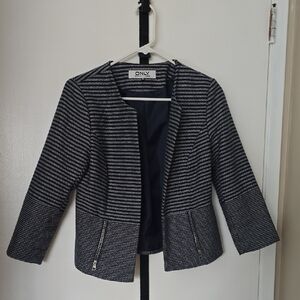 ONLY Women's Navy Striped Blazer